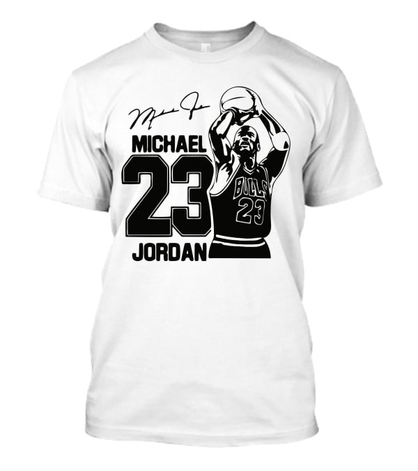 Michael Jordan 23 Bulls Basketball Signature T-Shirt