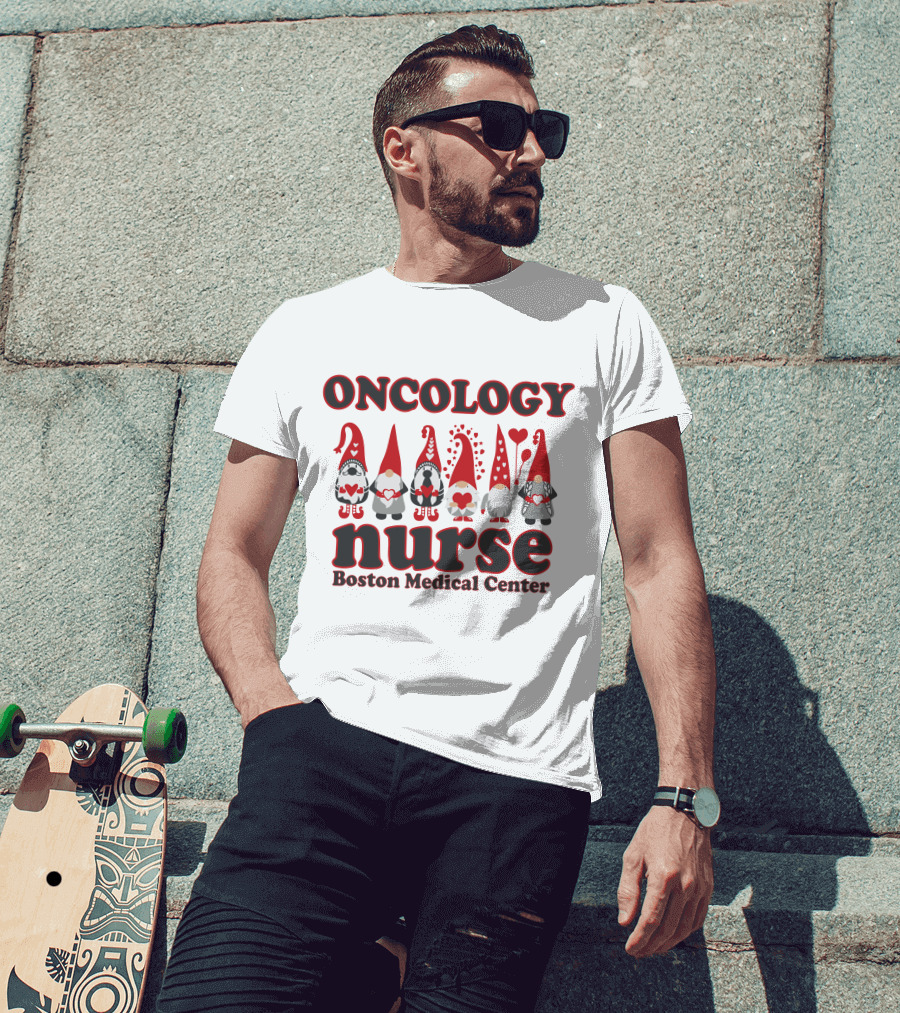 Oncology Nurse Boston Medical Center Valentine's Elf T-Shirt