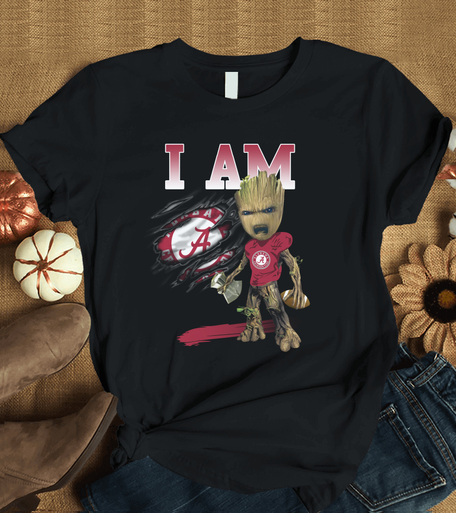 I Am Alabama Football Groot T-Shirt