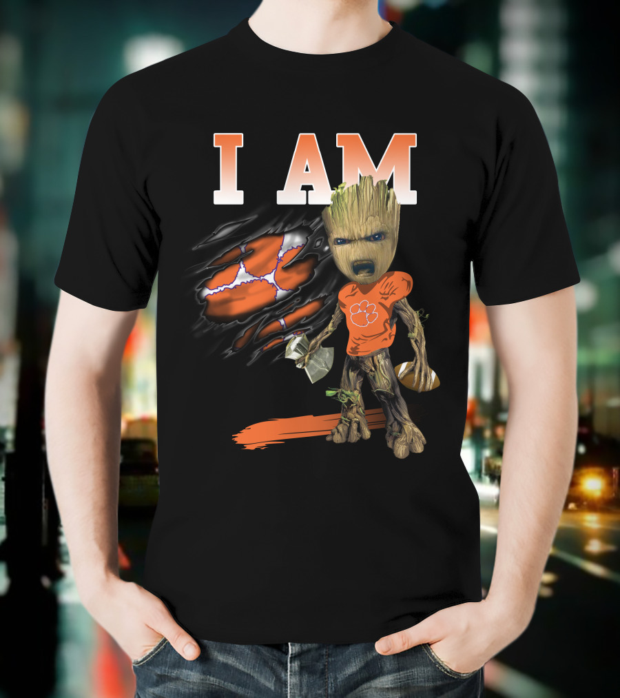 I Am Groot Clemson Tigers Football T-Shirt