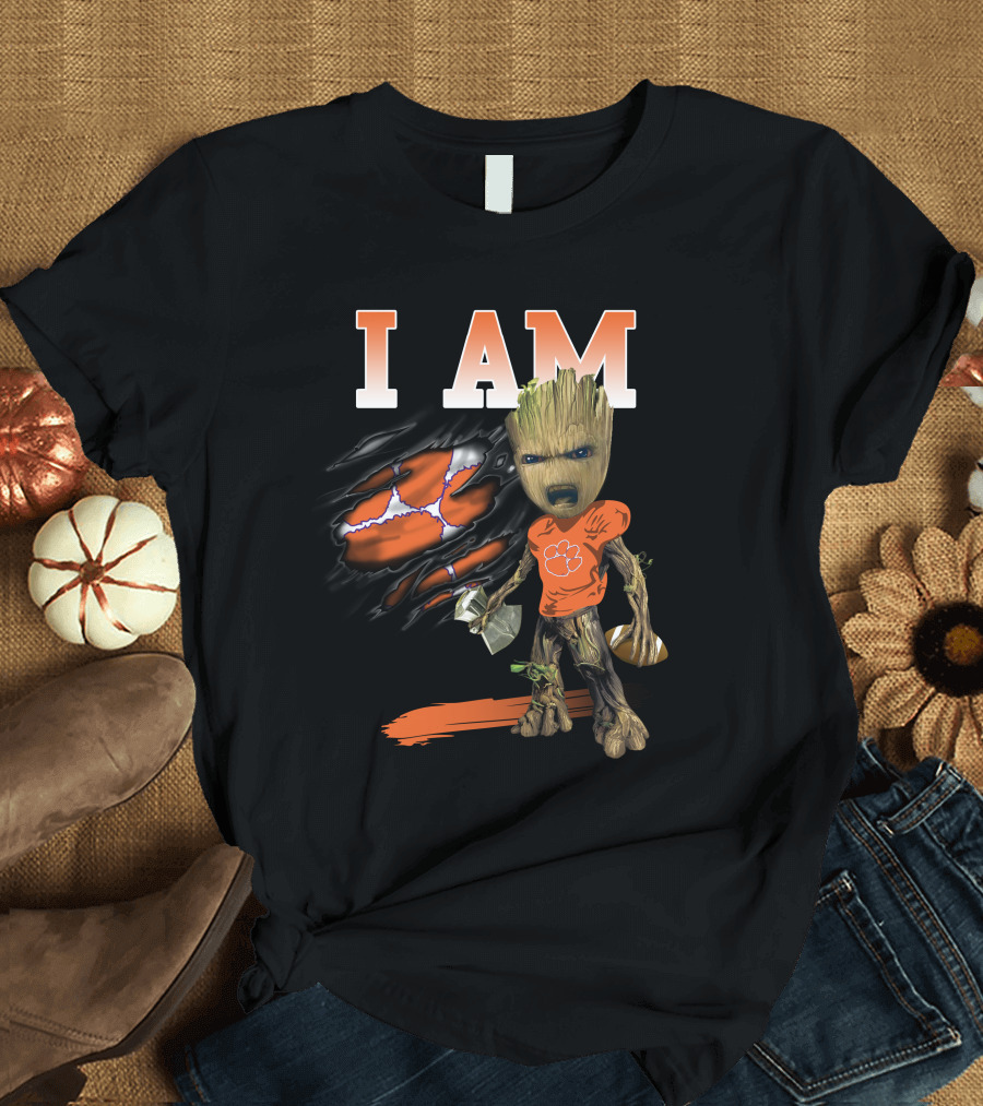 I Am Groot Clemson Tigers Football T-Shirt