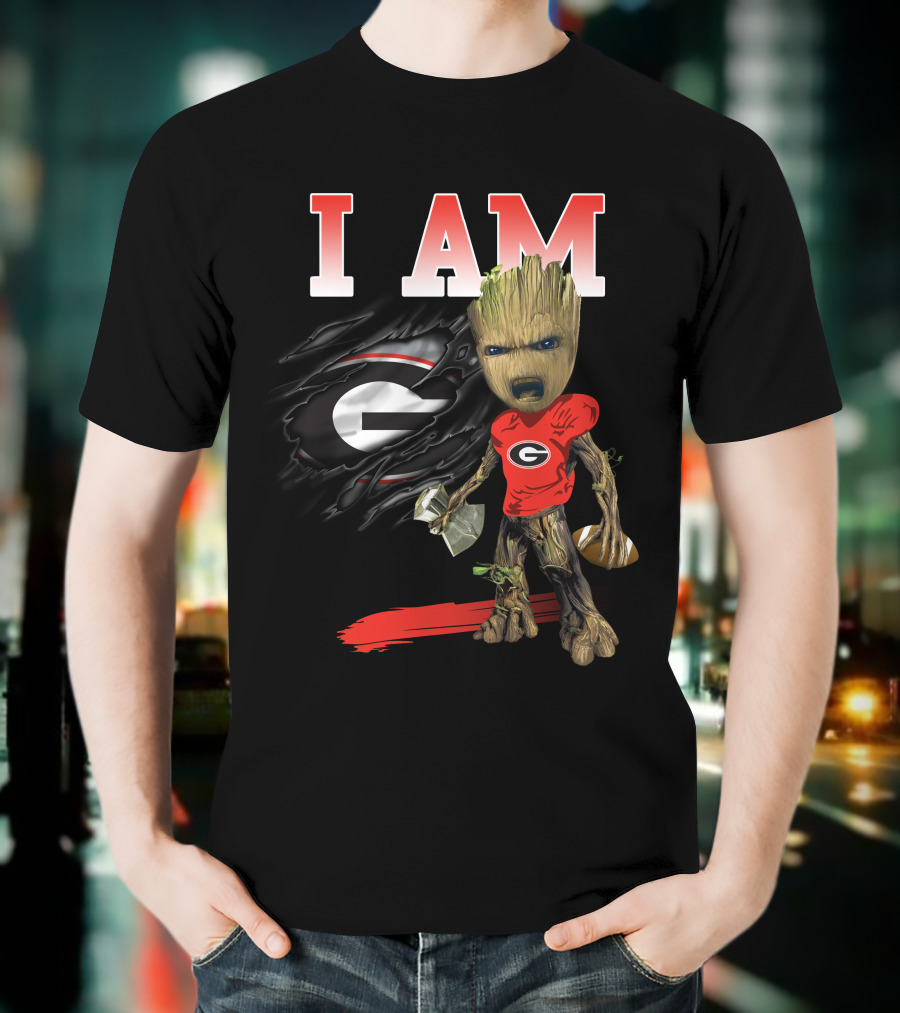 I Am Gr Gb New Georgia Bulldogs Football Groot T-Shirt