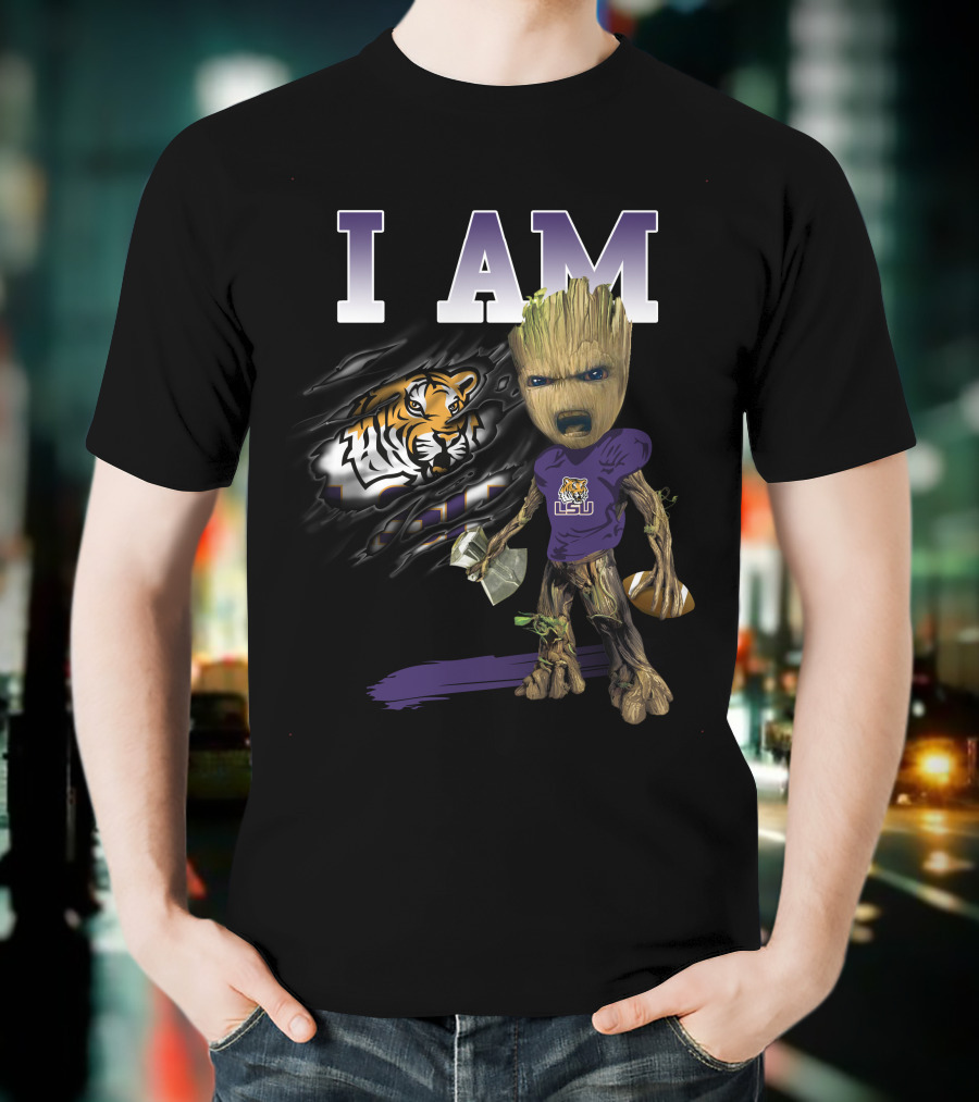 I Am Lsu Tiger Spirit Football Groot T-Shirt
