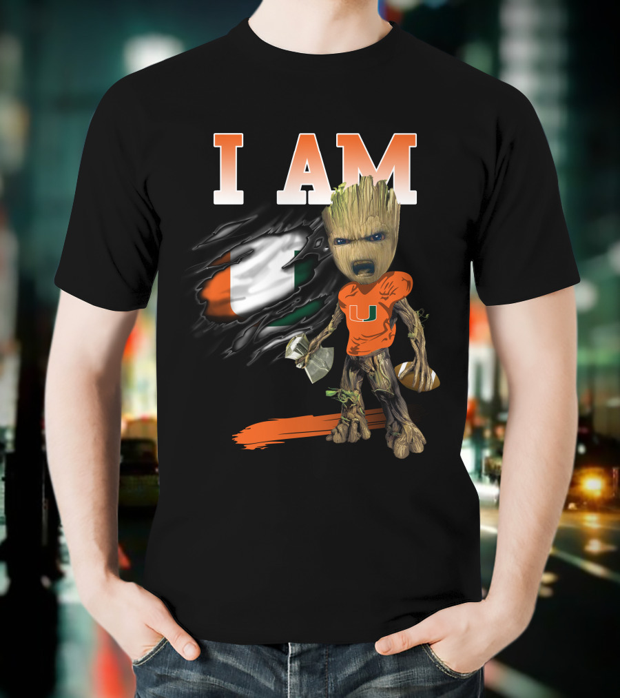 I Am Um Groot Football Hammer U T-Shirt