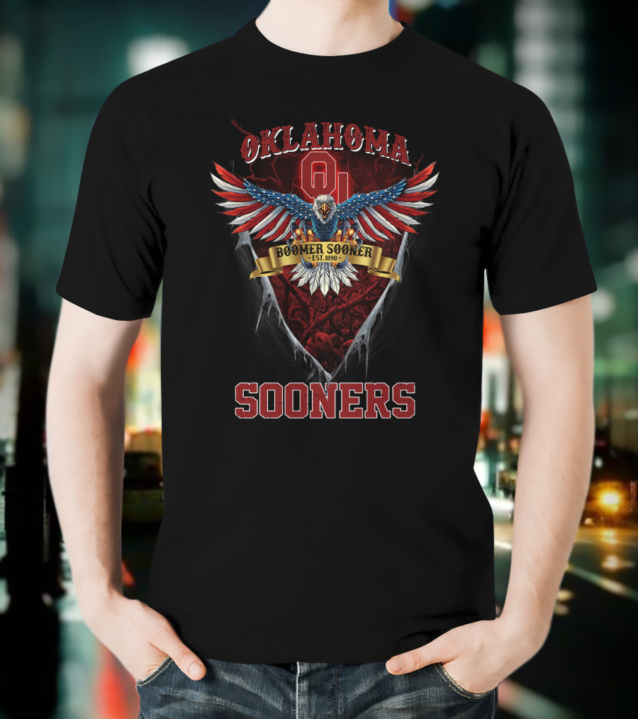 Oklahoma Sooners Boomer Sooner Eagle Est. 1890 T-Shirt
