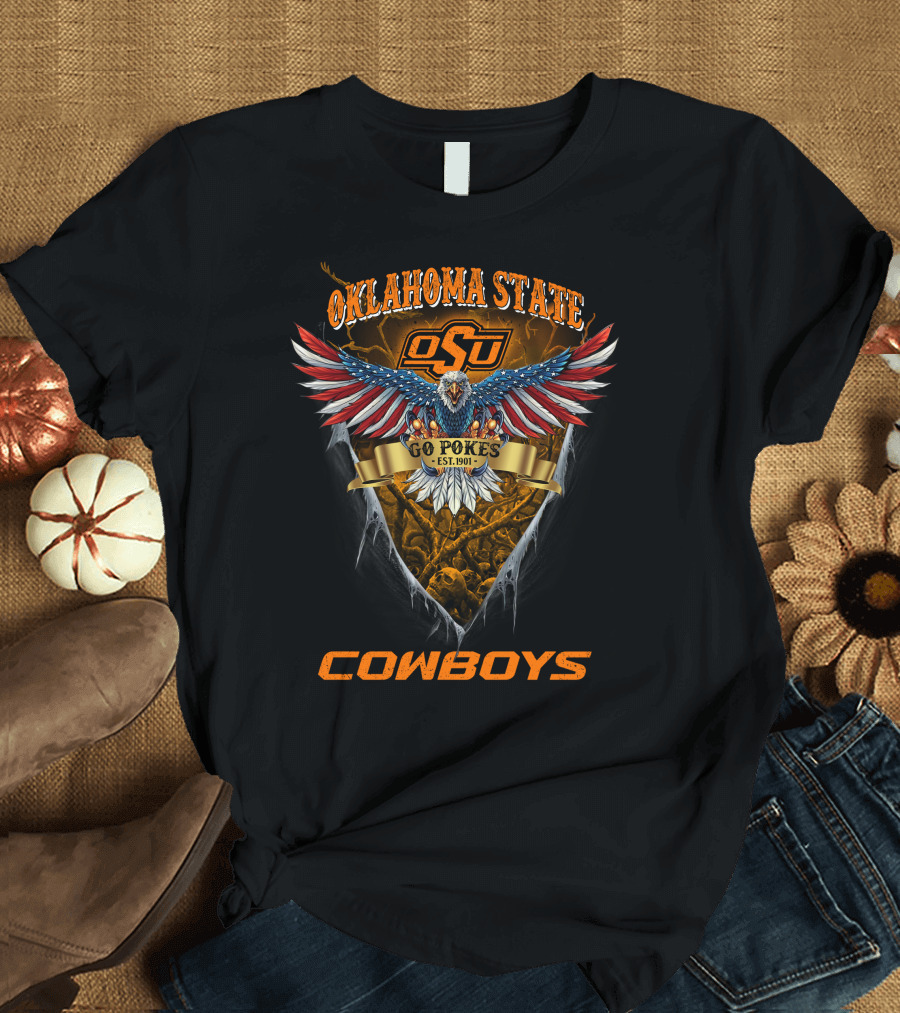 Oklahoma State Osu Cowboys Go Pokes Est. 1901 Eagle T-Shirt
