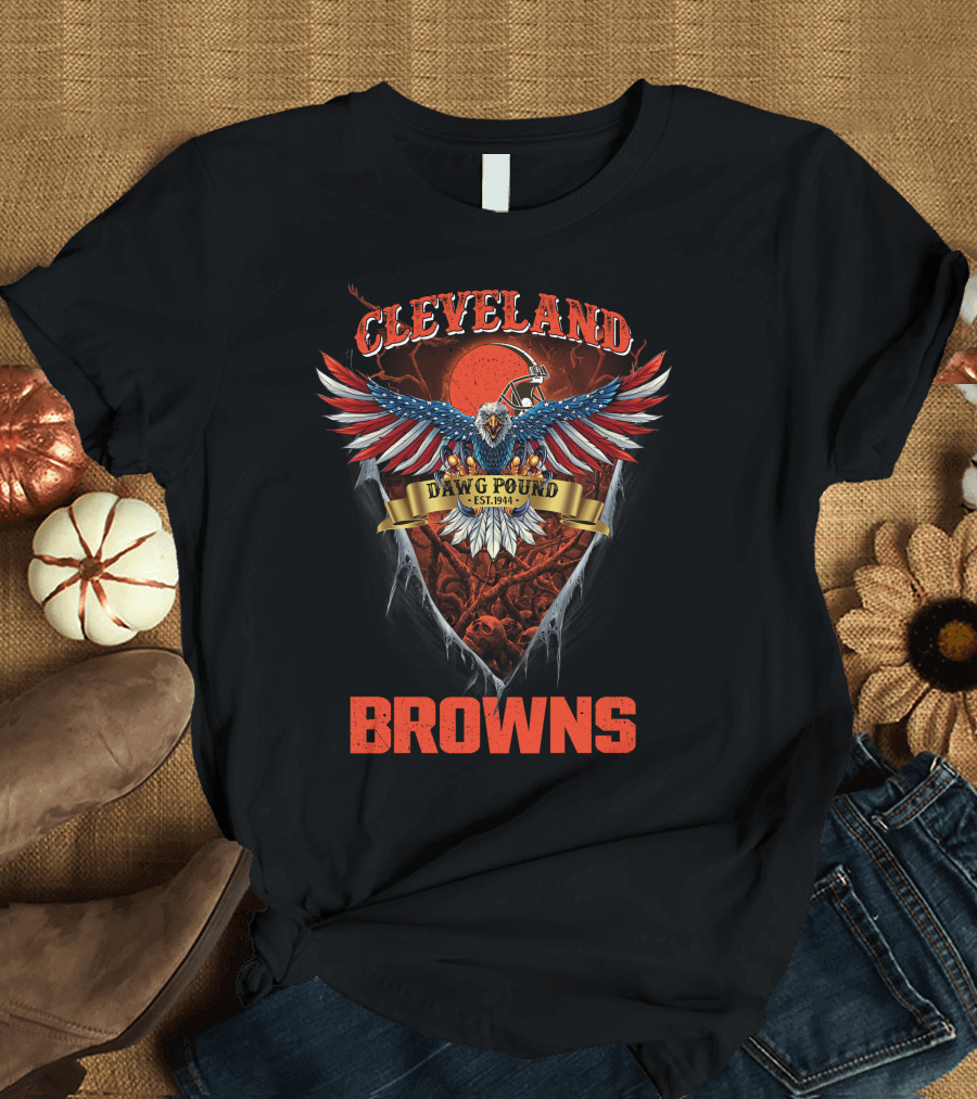 Cleveland Browns Dawg Pound Us Eagle Est. 1944 T-Shirt