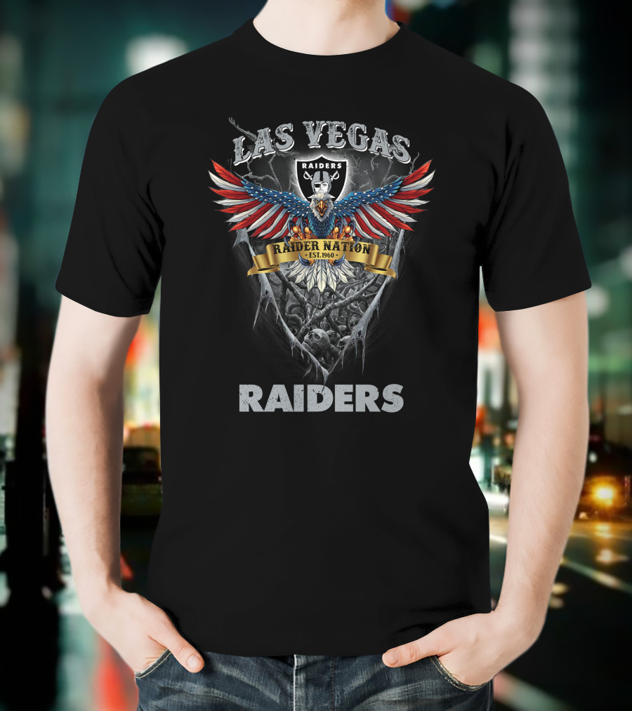 Las Vegas Raiders Raider Nation Est. 1960 Nfl Us Eagle T-Shirt