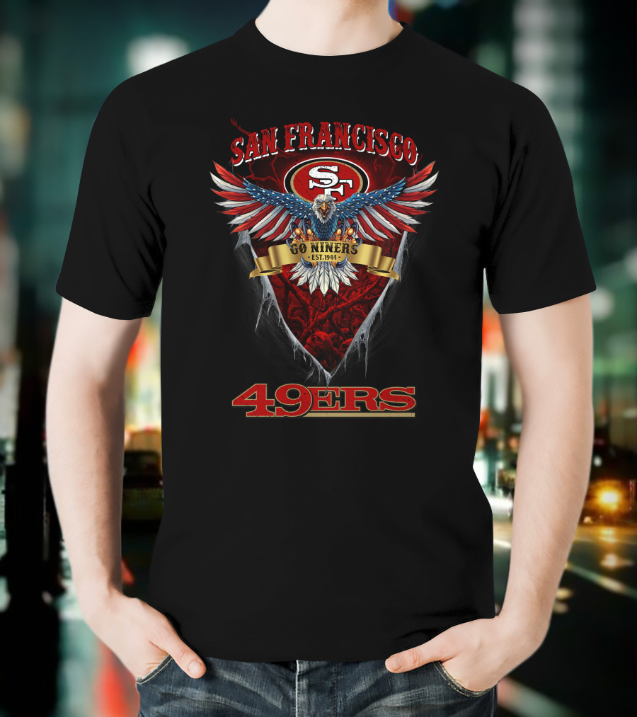 San Francisco 49ers Go Niners Est. 1946 Nfl Us Eagle T-Shirt