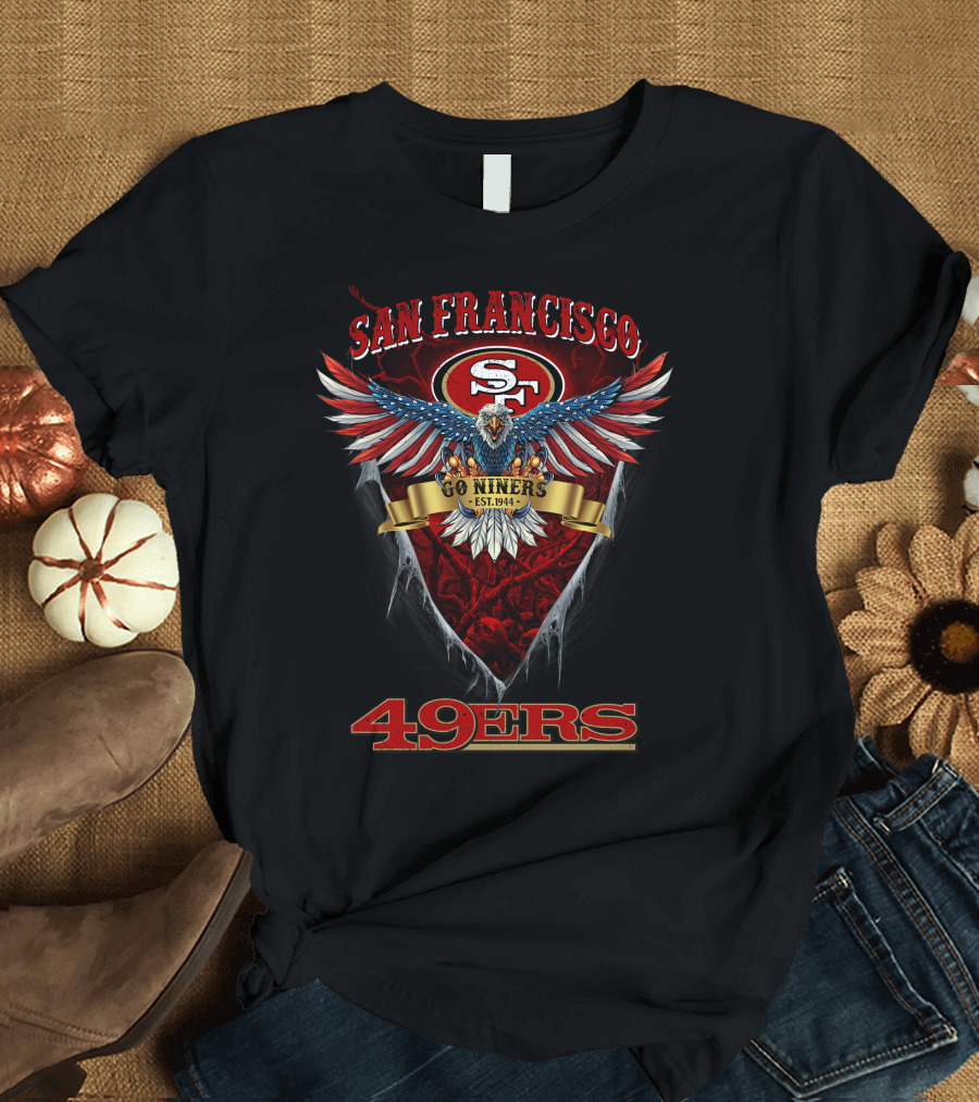 San Francisco 49ers Go Niners Est. 1946 Nfl Us Eagle T-Shirt