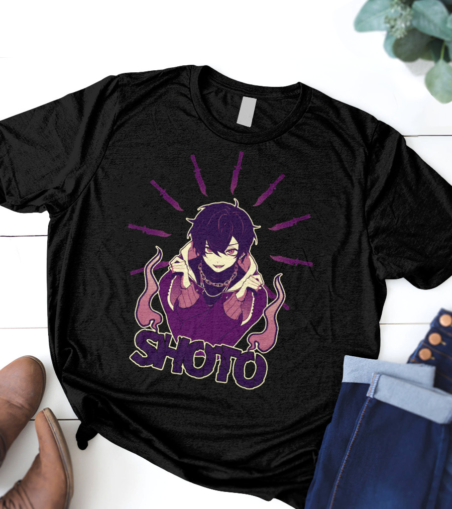SHOTO ROGUE GUILDIE Anime Character With Knives And Flames T-Shirt
