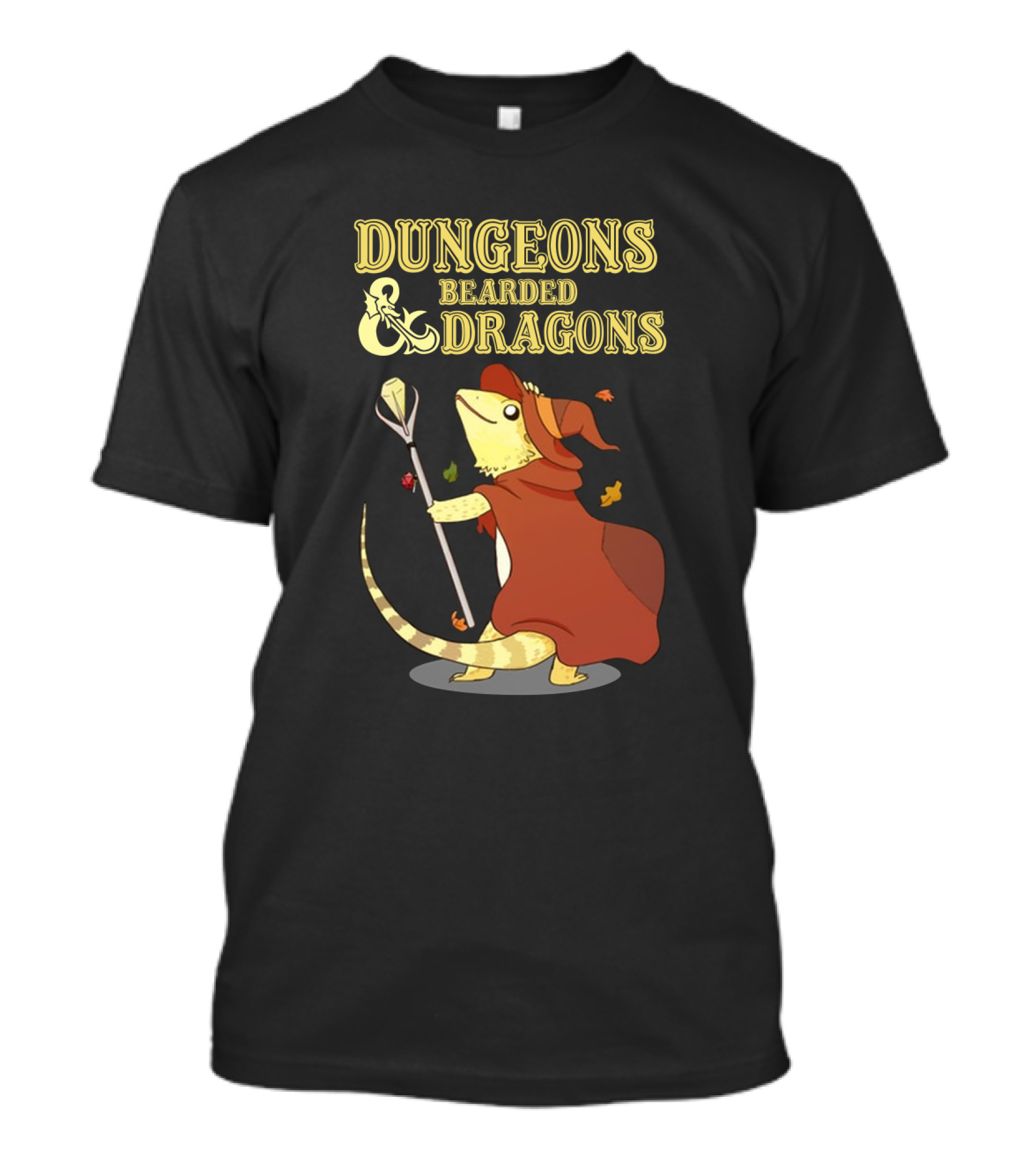 Dungeons Bearded Dragons Wizard With Staff Costume T-Shirt