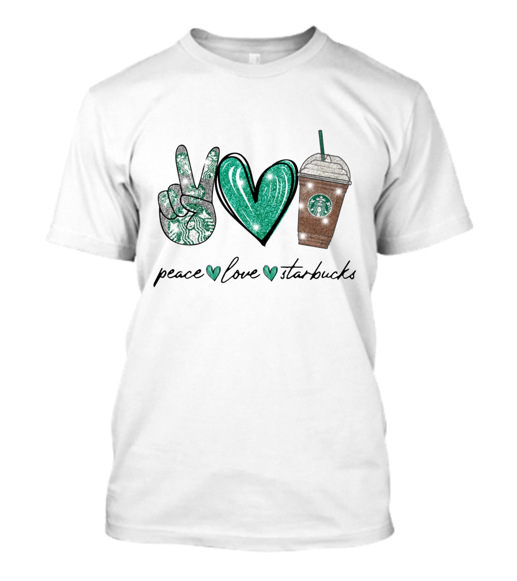 Peace Love Starbucks Coffee Vibes T-Shirt