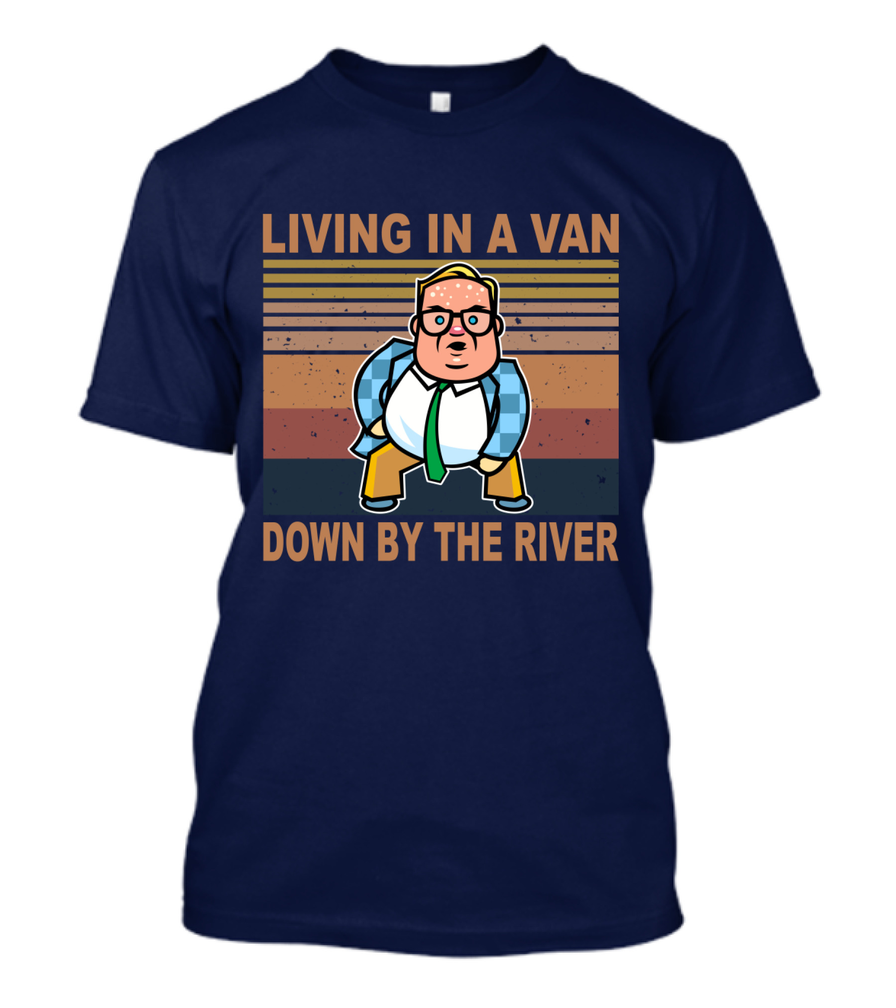 Living In A Van Down By The River Matt Foley Vintage Oversized T-Shirt