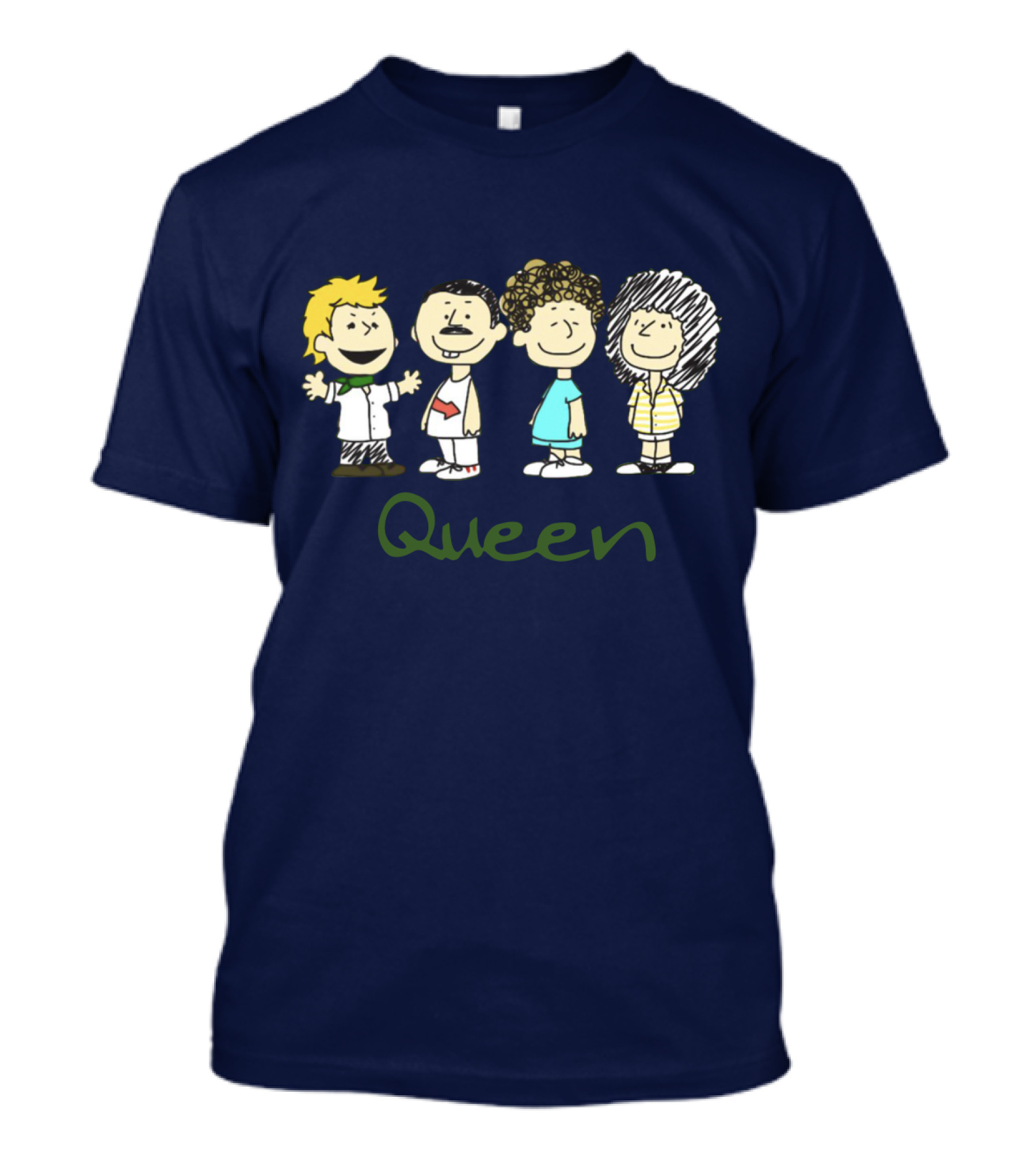 Queen Band Peanuts Snoopy And Friends Freddie Brian Roger John T-Shirt