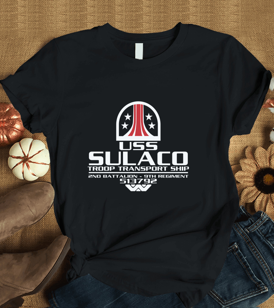 USS Sulaco Troop Transport Ship 2nd Battalion 9th Regiment 513792 Alien T-Shirt