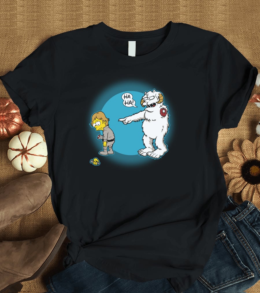 Ha-Hoth Star Wars Bart Simpson Wampa Nelson Muntz T-Shirt