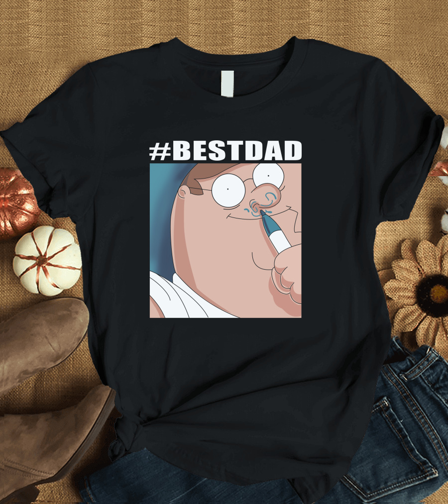 BESTDAD Family Guy Iconic Character Nose Drawing T-Shirt