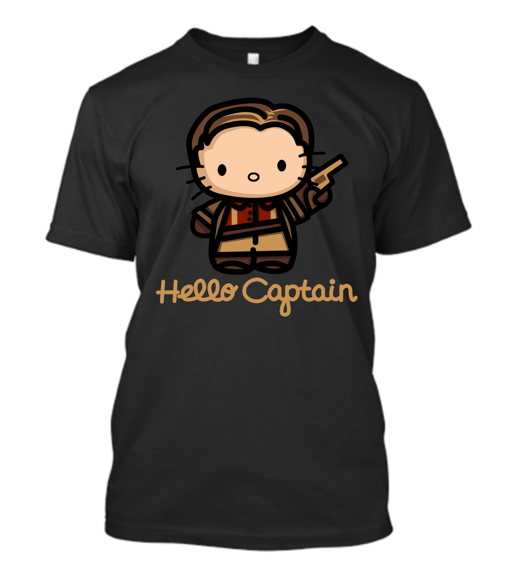 Hello Captain Kitty Firefly Mashup Character T-Shirt