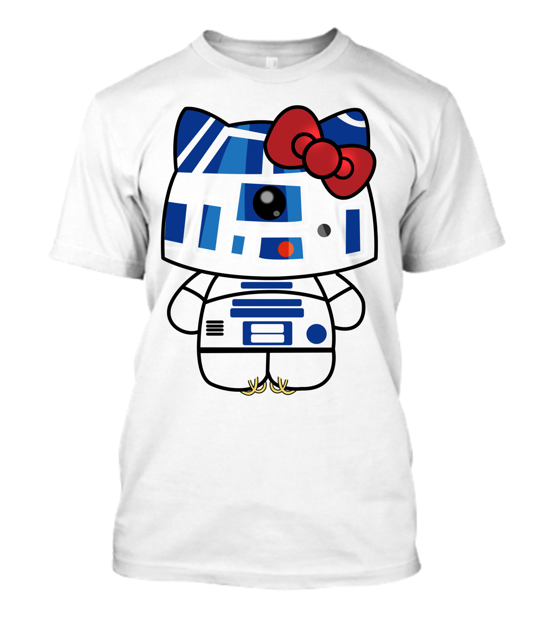 Hello Kitty Star Wars R2D2 Character Fusion With Bow T-Shirt
