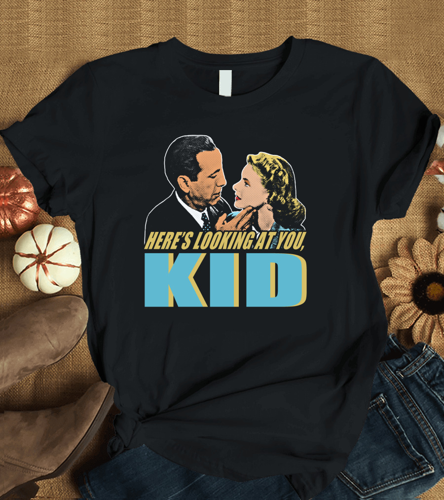 Here's Looking At You Kid Casablanca Movie Scene Retro T-Shirt
