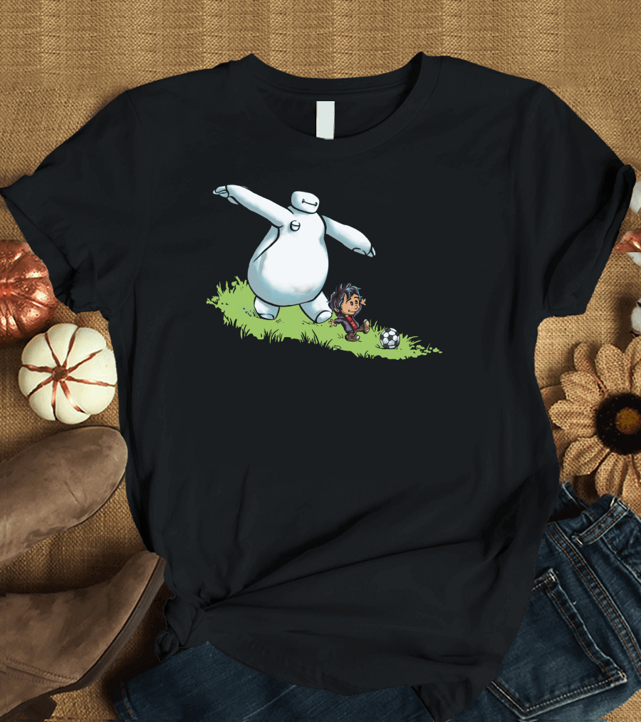 Hiro And Baymax Playing Soccer Big Hero 6 T-Shirt