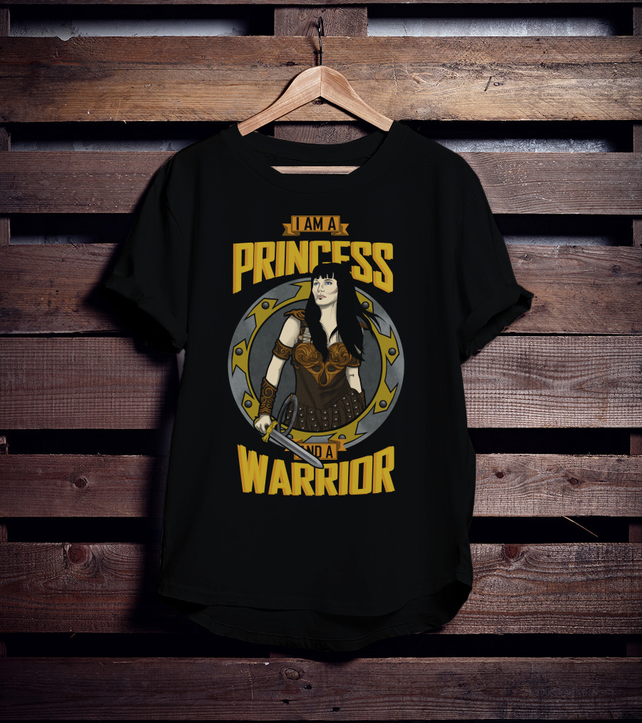 I Am A Princess And A Warrior With Sword In Armor Circle T-Shirt