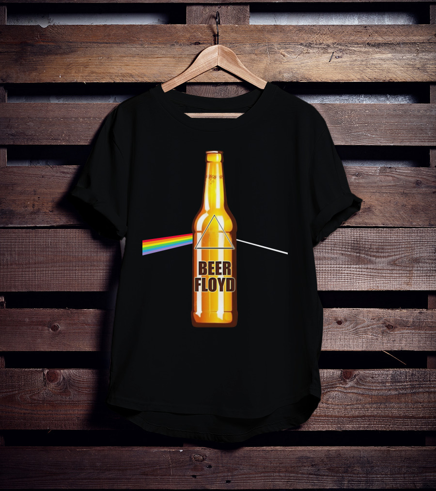 Beer Floyd Prism Bottle Rainbow Dark Side T-Shirt