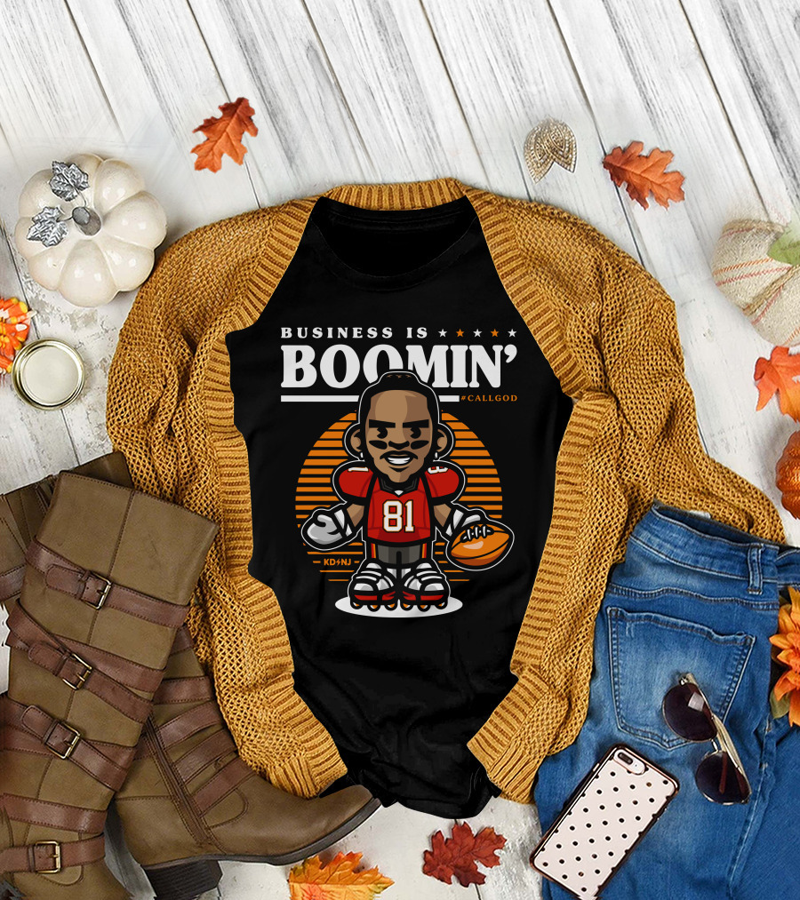 Business Is Boomin’ #CallGod 81 Football Cartoon T-Shirt