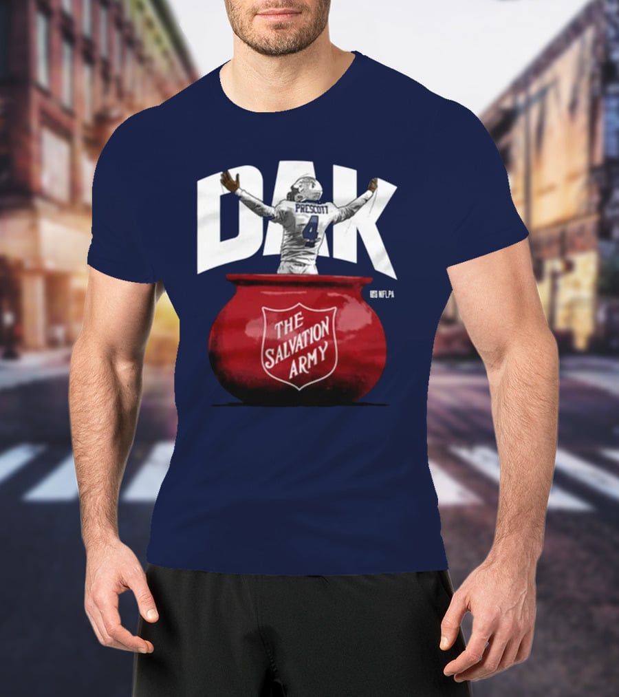 Dak Prescott NFLPA The Salvation Army Red Kettle T-Shirt