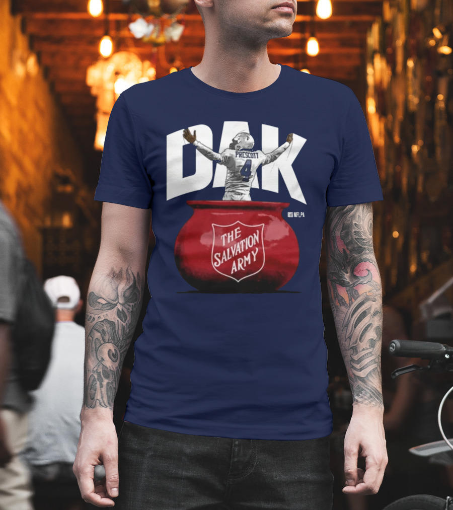 Dak Prescott NFLPA The Salvation Army Red Kettle T-Shirt