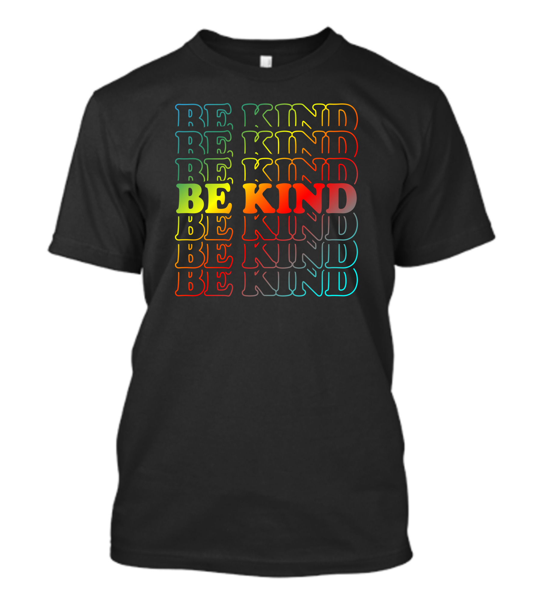Be Kind Colorful Gradient Text Mick Foley T-Shirt