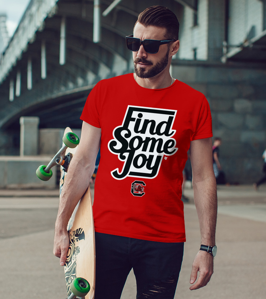 Find Some Joy South Carolina Mike Uva Gamecocks T-Shirt
