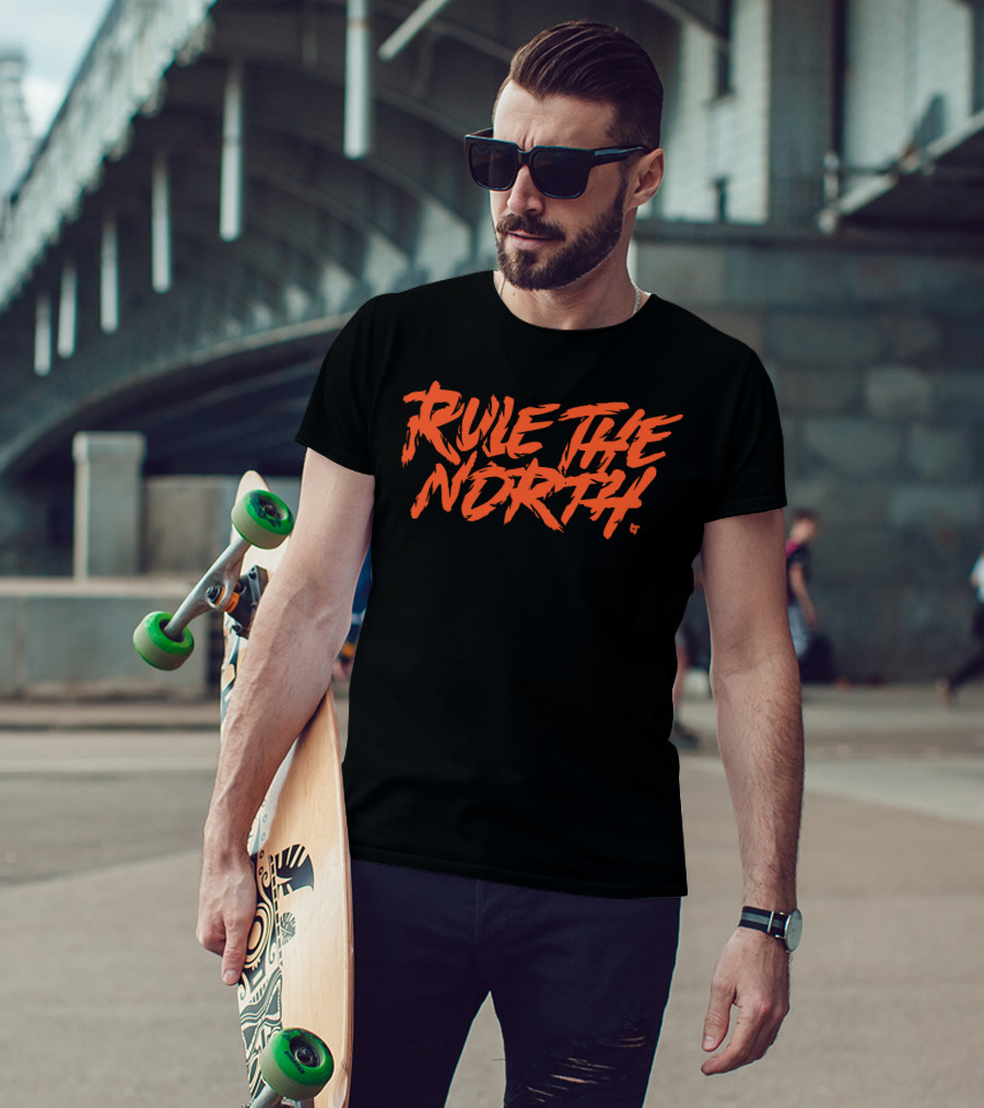 Rule The North Orange Bold Text T-Shirt