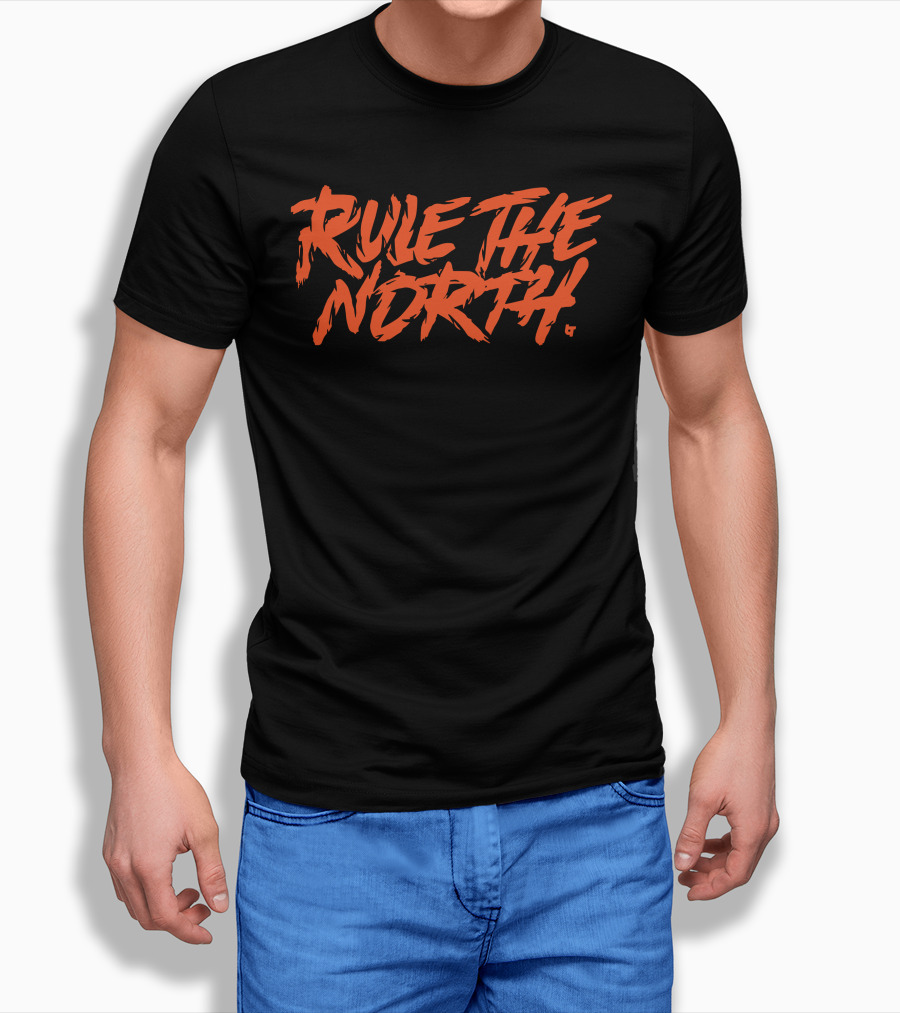 Rule The North Orange Bold Text T-Shirt