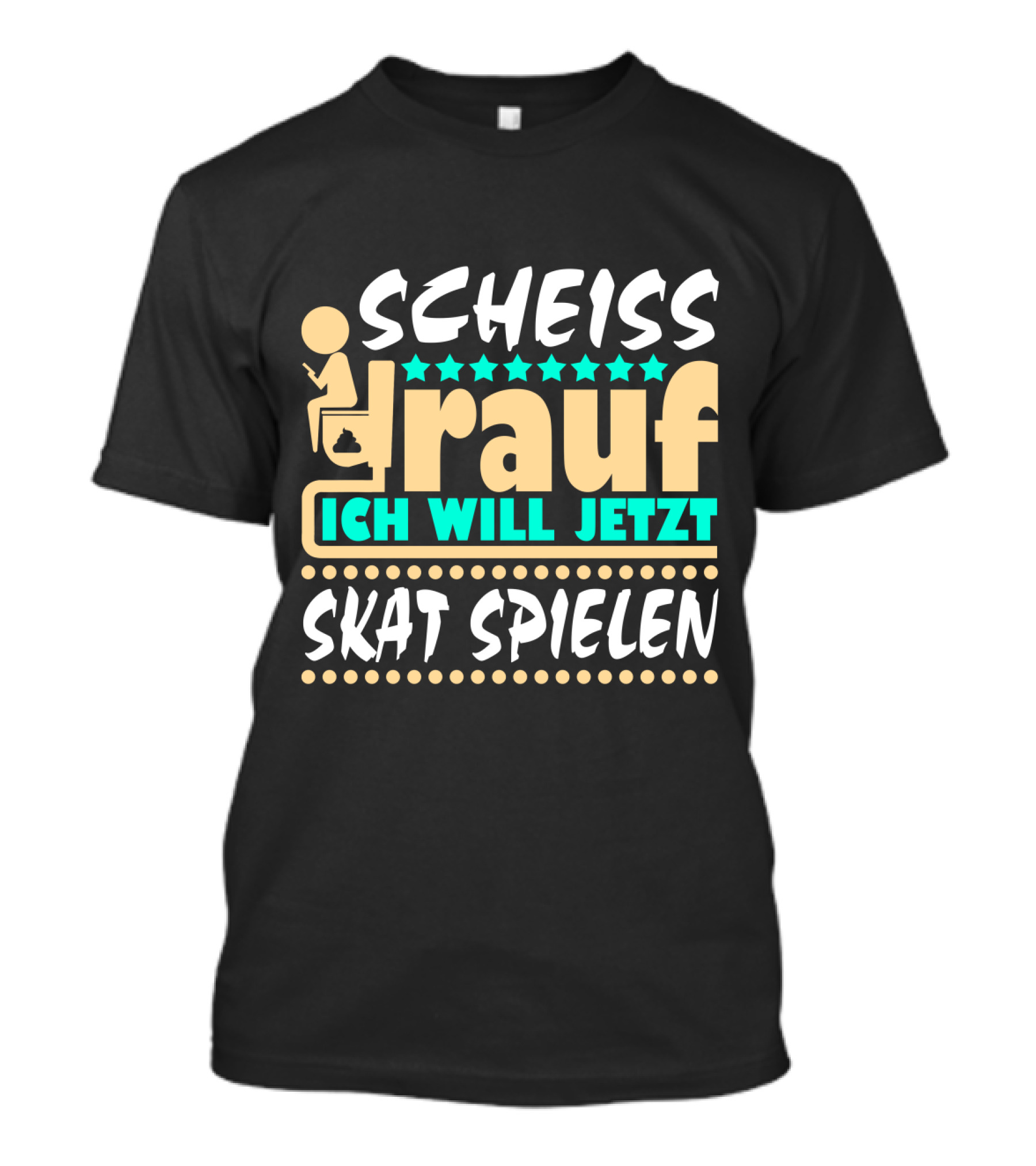 Scheiss Drauf Ich Will Jetzt Skat Spielen Lustiger Spruch Skatspieler Kartenspiel T-Shirt