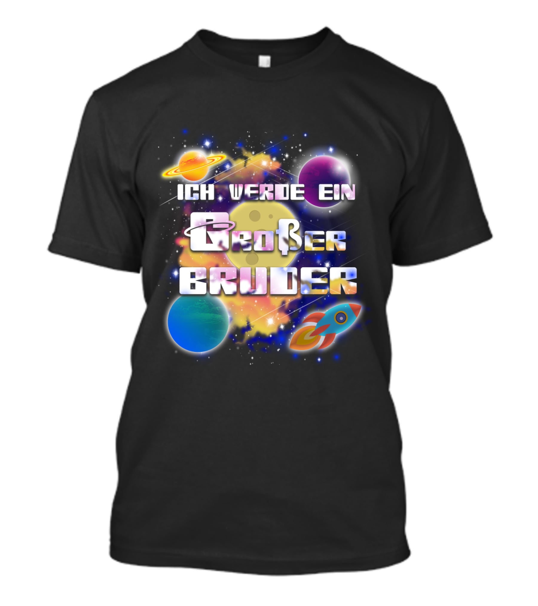 Ich Werde Ein Großer Bruder Rakete Astronaut T-Shirt