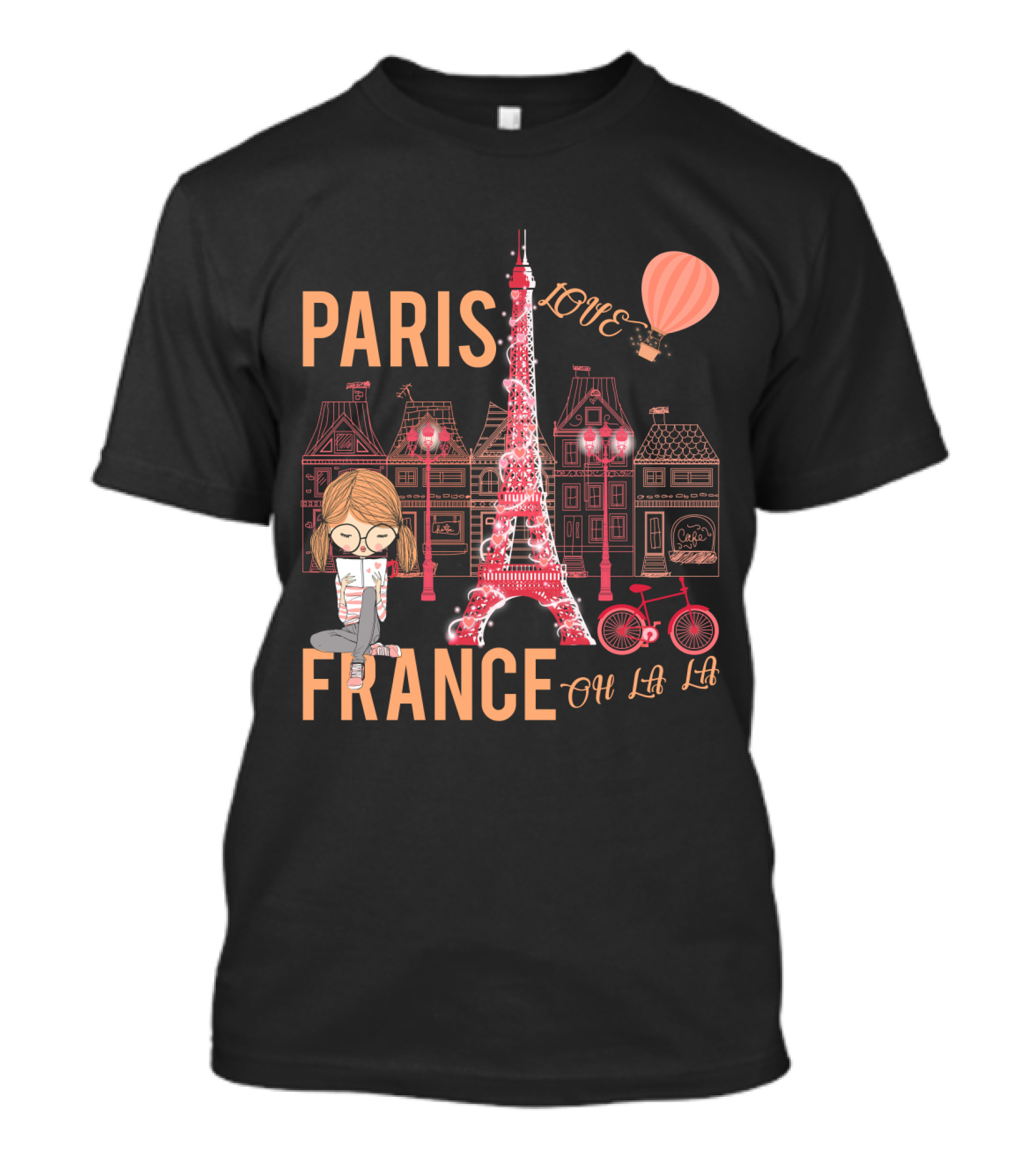 Paris France Love Eiffel Tower Oh La La T-Shirt