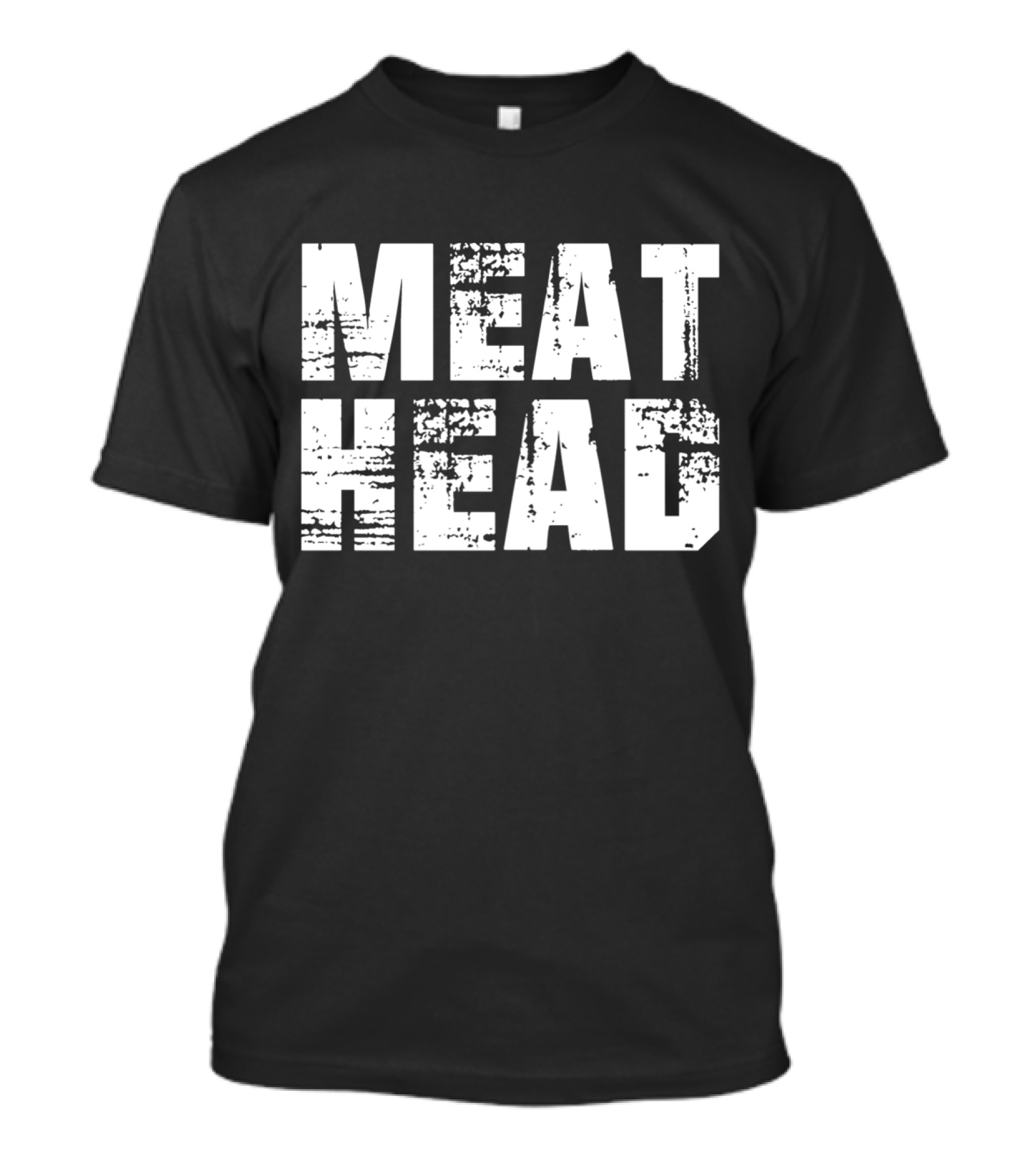 MEAT HEAD Pixelated Lettering Bold White T-Shirt