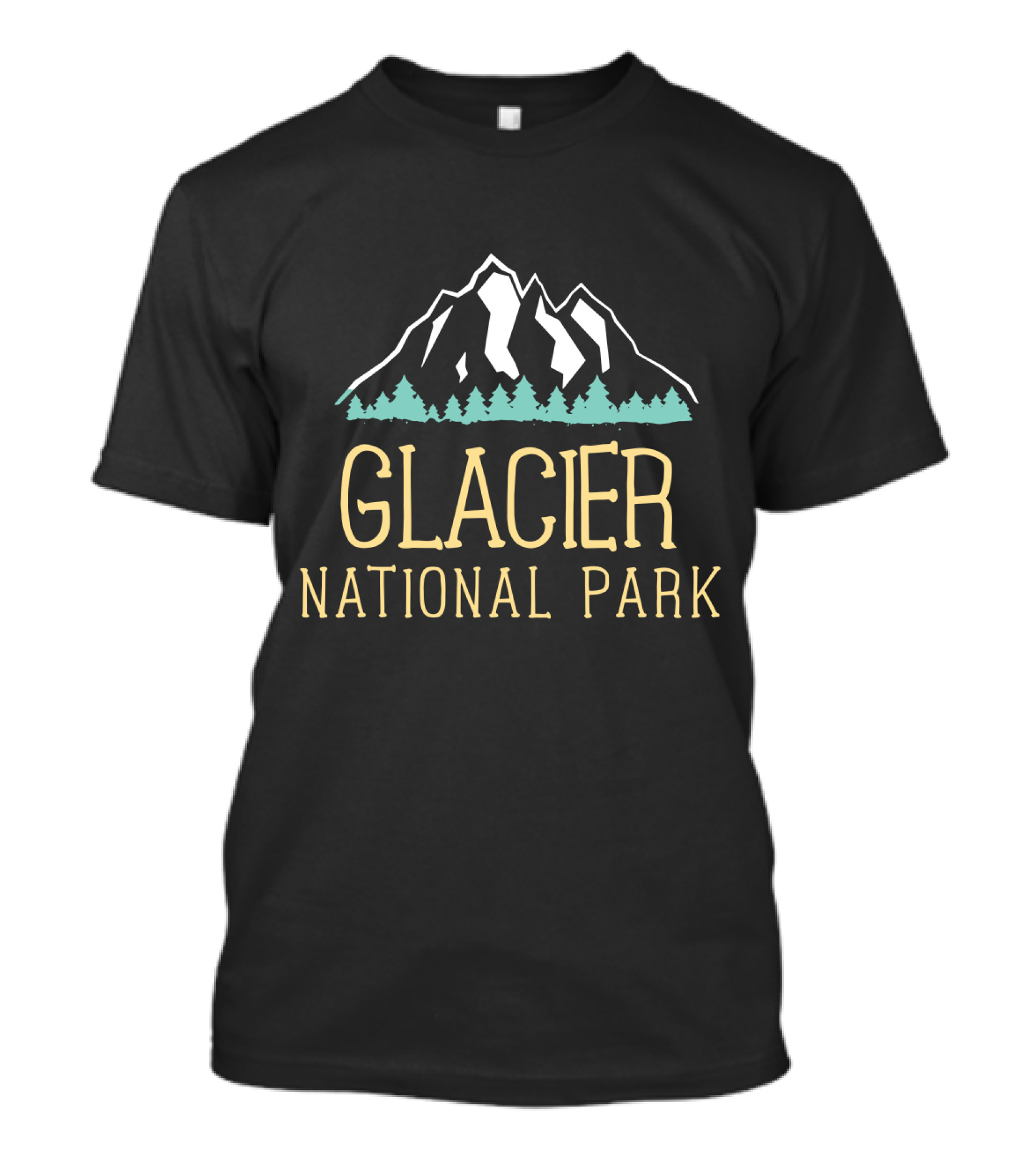 Glacier National Park Vintage Mountain Hiking T-Shirt