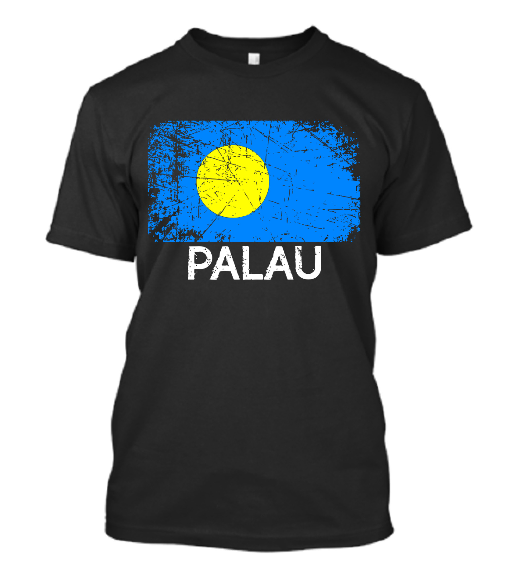 Vintage Palauan Flag Graphic Palau T-Shirt