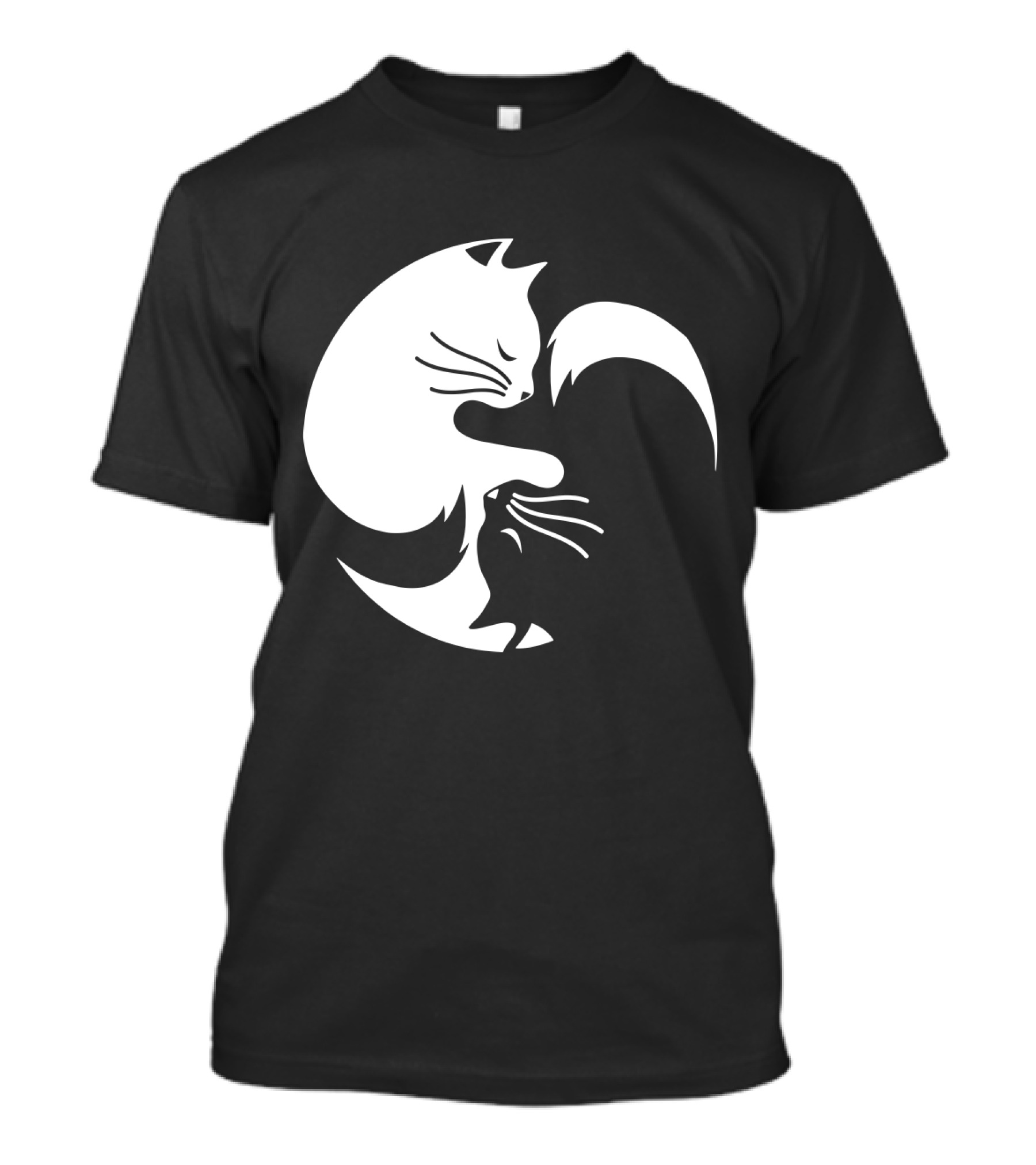 Cat Yin Yang Spiritual Meditation Yoga Balance T-Shirt