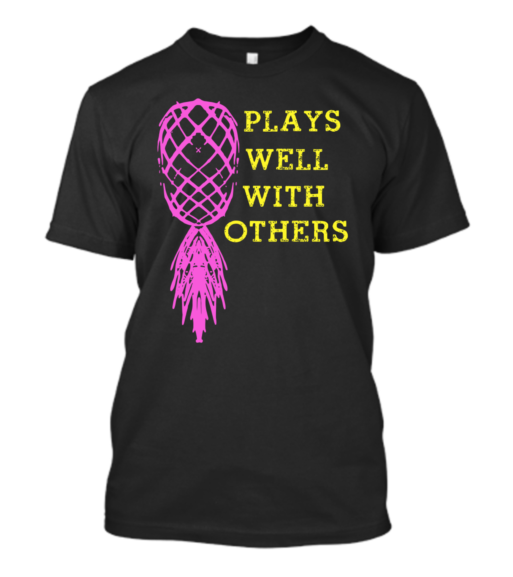Plays Well With Others Pineapple Abstract Xylophone T-Shirt