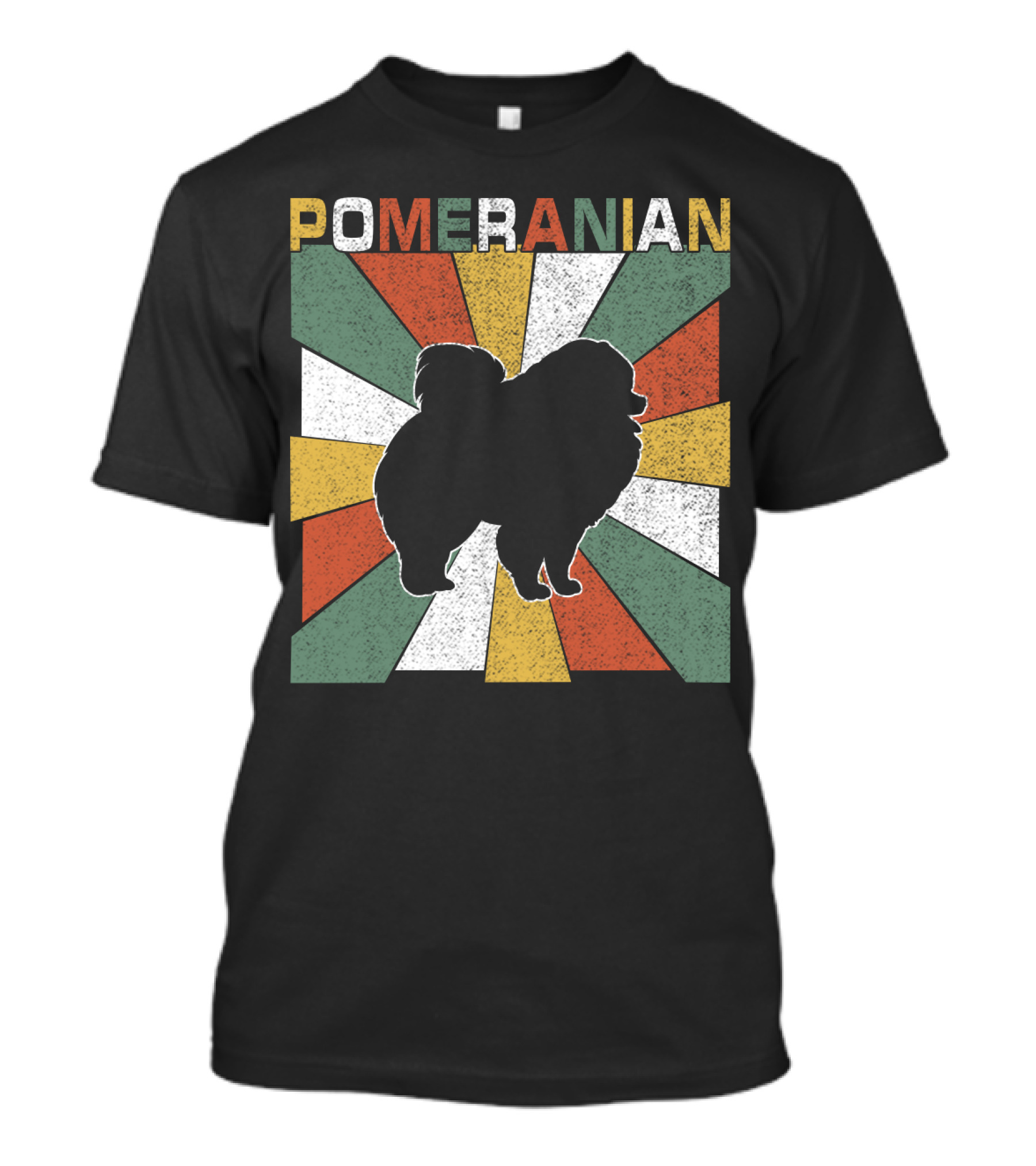 Pomeranian Dogs Retro 70s T-Shirt