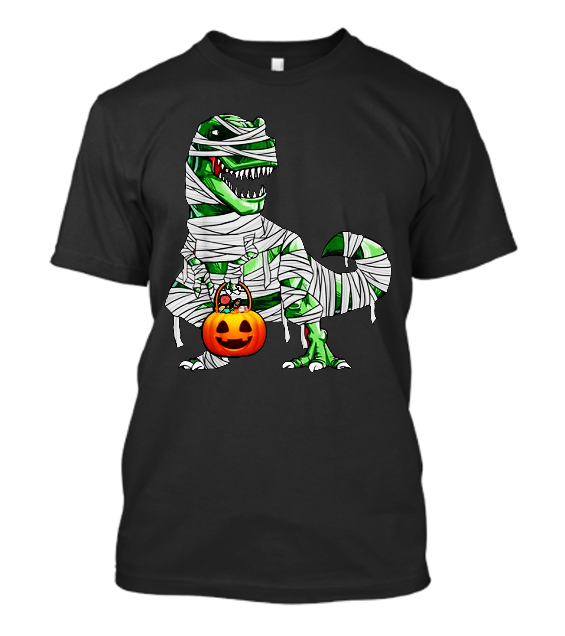 Halloween Pumpkin Mummy Dinosaur T-Shirt