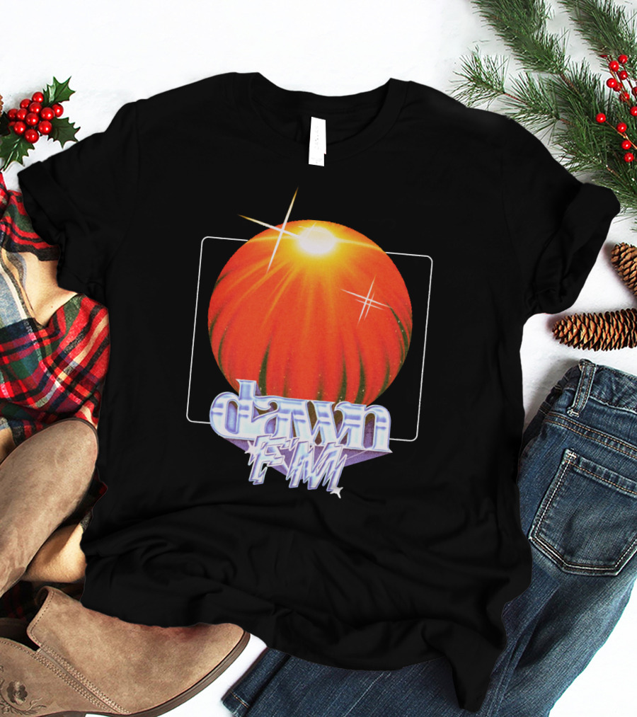 The Weeknd Dawn FM Sunburst Graphic Merchandise T-Shirt