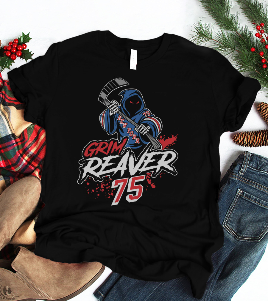 New York Grim Reaver 75 Hockey Merchandise T-Shirt