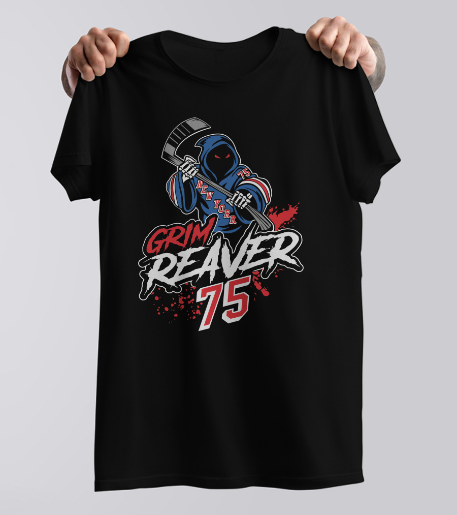 New York Grim Reaver 75 Hockey Merchandise T-Shirt
