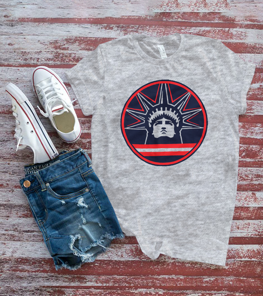 We Bleed Blue Liberty Icon Circle T-Shirt