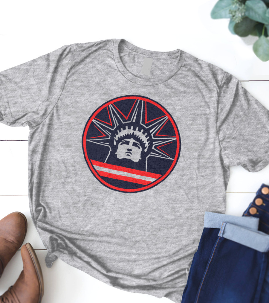 We Bleed Blue Liberty Icon Circle T-Shirt